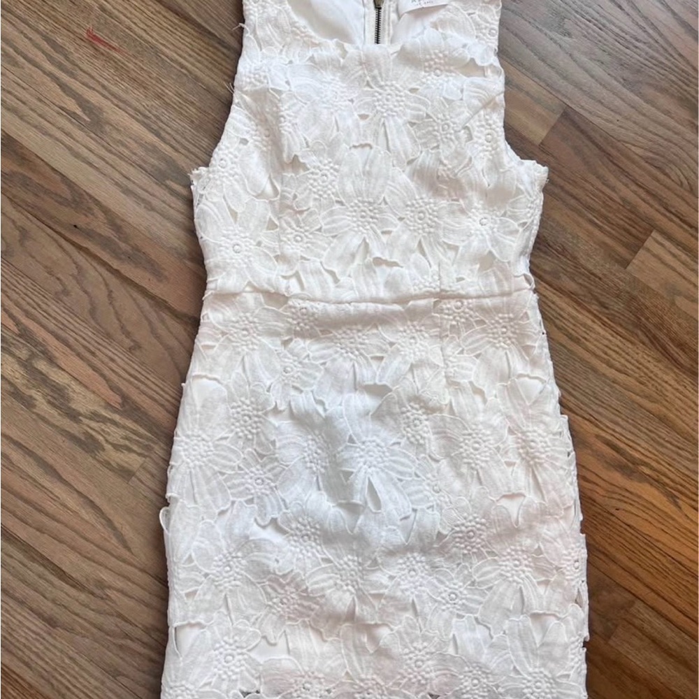 Astr White Floral Mini Dress